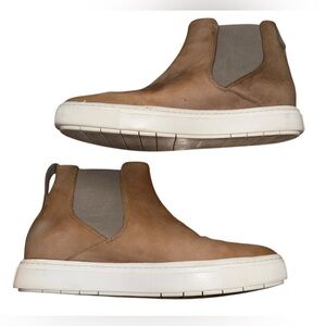 Vince Newlyn Suede High-Top Chelsea Slip-On Sneaker Bootie - Size: Women’s 8